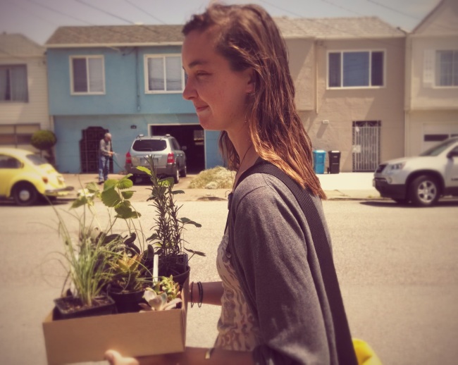 Kristen with plants